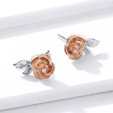 Elegant Rose - Cercei argint