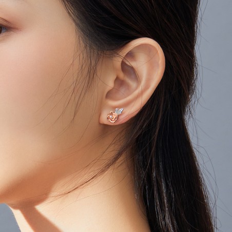 Elegant Rose - Cercei argint