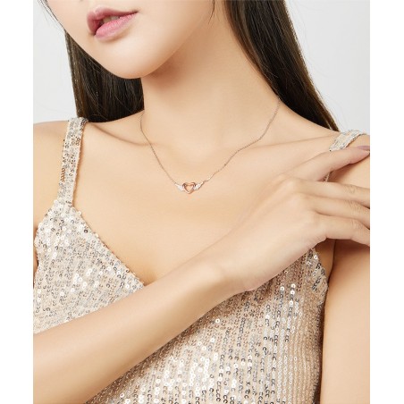 Heart with Wings - Colier argint Rose Gold