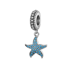 Blue Starfish - Talisman argint