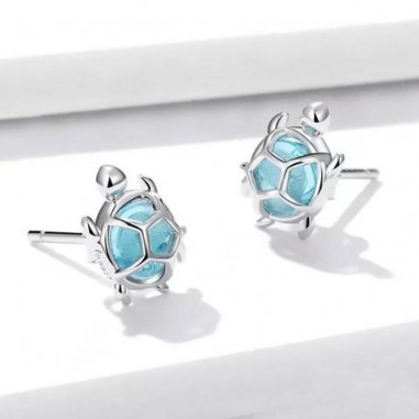 Blue Turtles - Cercei argint