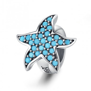 Blue Starfish - Distantier argint