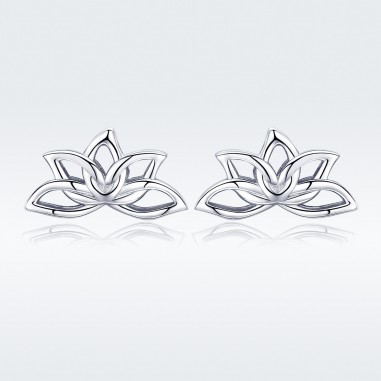 Lotus Flower - Cercei argint