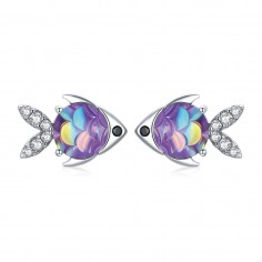 Happy Fish - Cercei argint