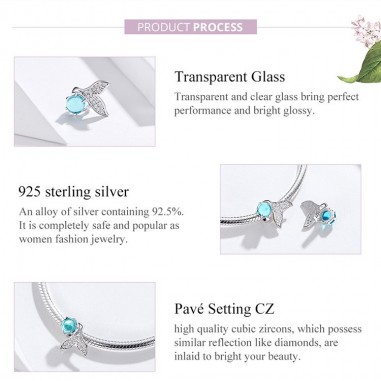 Mermaid Tail - Talisman argint