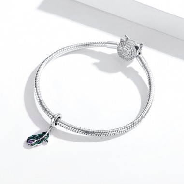 Peacock Feather - Talisman argint