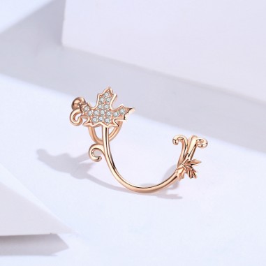 Maple Leaves - Talisman argint Rose Gold