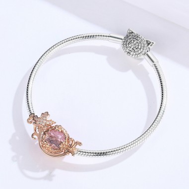 Maple Leaves - Talisman argint Rose Gold