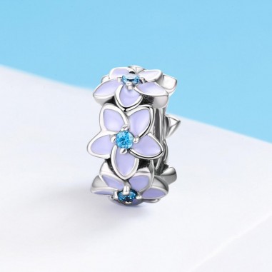 Purple Flowers - Talisman argint