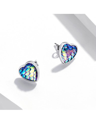 Rainbow Hearts - Cercei argint