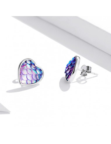 Rainbow Hearts - Cercei argint