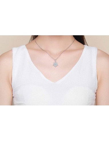 Blue Crystal Snowflake - Talisman argint