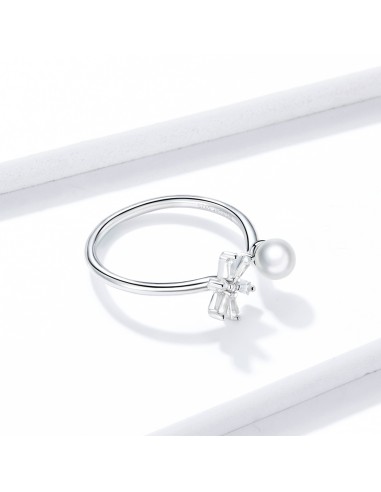 Crystal Snowflake - Inel argint reglabil