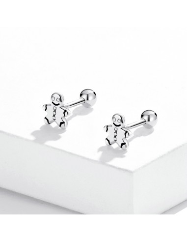 Gingerbread Man - Cercei argint