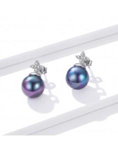 Rainbow Pearls - Cercei argint 2