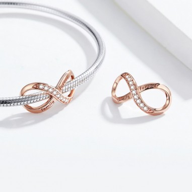 Family Infinity - Talisman argint Rose Gold