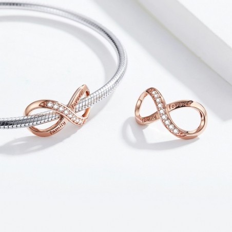 Family Infinity - Talisman argint Rose Gold
