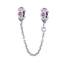 Flower Garland - Lant de siguranta argint