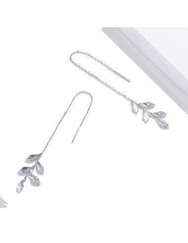 Shiny Leaves - Cercei argint