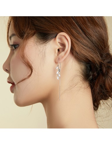 Shiny Leaves - Cercei argint