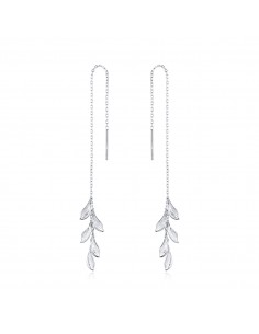 Shiny Leaves - Cercei argint