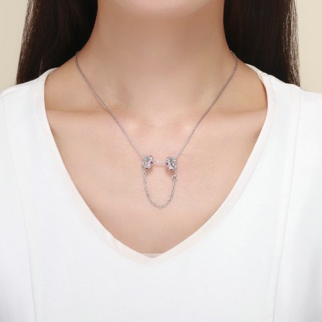 Flower Garland - Lant de siguranta argint