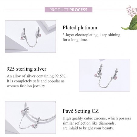 Lovely Cat - Lant de siguranta argint