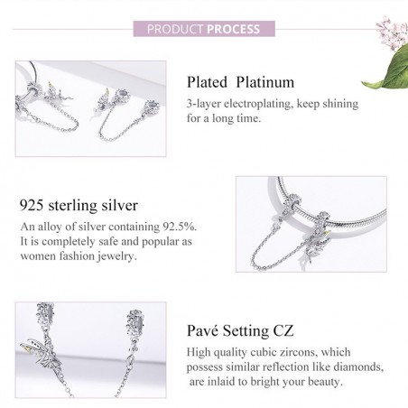 Flower Fairy - Lant de siguranta argint