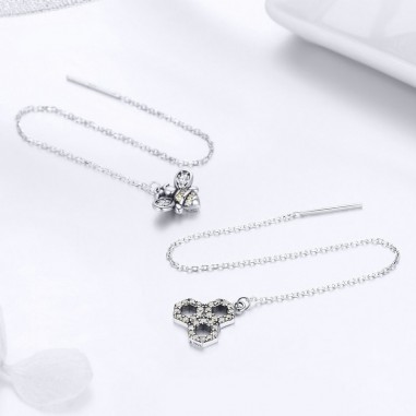 Honeycomb - Cercei argint