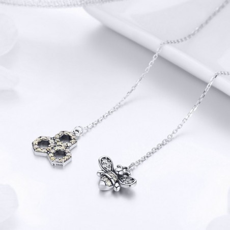 Honeycomb - Cercei argint