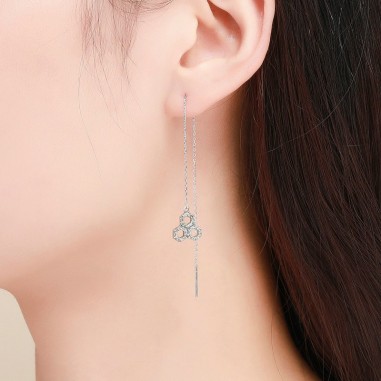 Honeycomb - Cercei argint