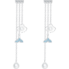 Dolphin Tail - Cercei argint