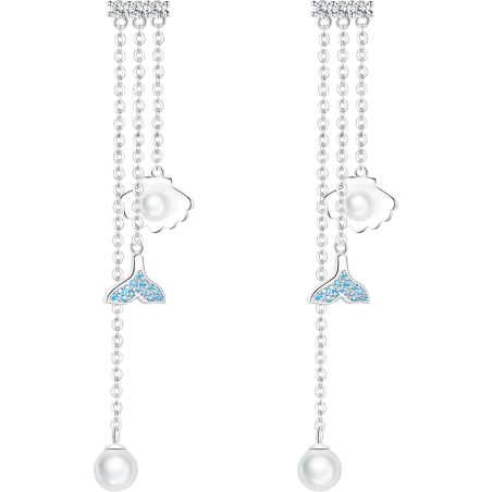 Dolphin Tail - Cercei argint