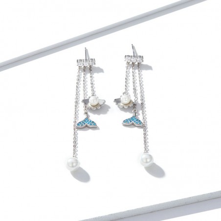 Dolphin Tail - Cercei argint