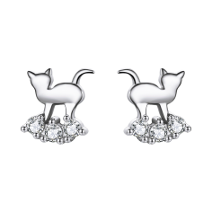 Kitty in the Clouds - Cercei argint