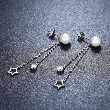 Twinkle Star - Cercei argint