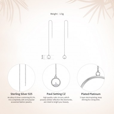 Bright Circle - Cercei argint