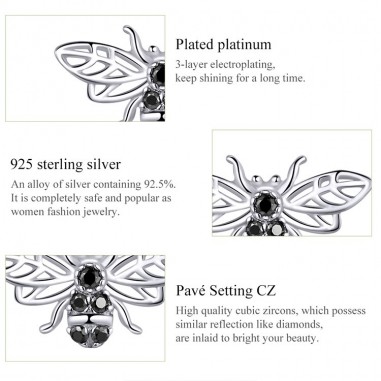 Black Bees - Cercei argint