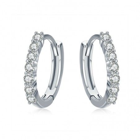 Dazzling Circle - Cercei argint