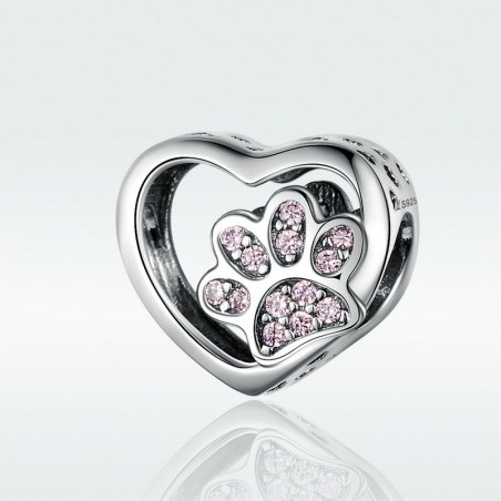 Paw Footprint - Talisman argint