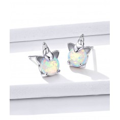 Opal Unicorn - Cercei argint 2