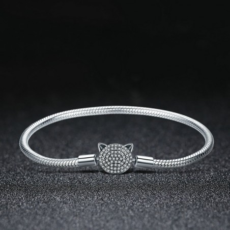 Cute cat - Bratara talismane argint