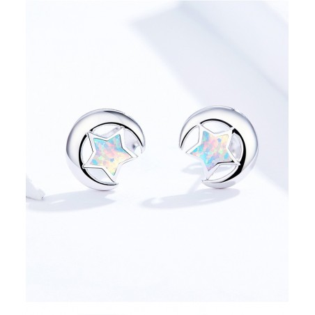 Moon and Star - Cercei argint