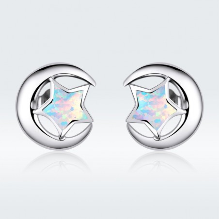 Moon and Star - Cercei argint