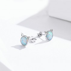 Opal Cat - Cercei argint 2