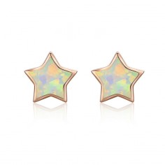 Opal Star - Cercei argint rose gold