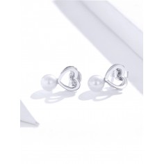 Pearl Heart - Cercei argint 2