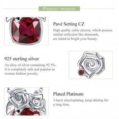 Romantic Rose - Cercei argint