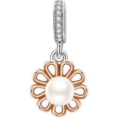 Pearl Flower - Talisman argint rose gold