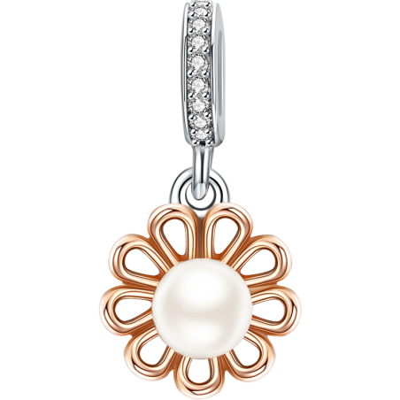 Pearl Flower - Talisman argint rose gold